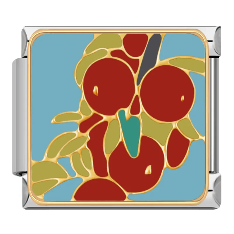 Painted Fruit and Plant Italian Charms - Image 14