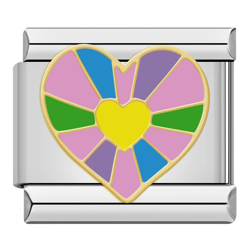 Christmas and Colourful Heart Italian Charms - Image 28