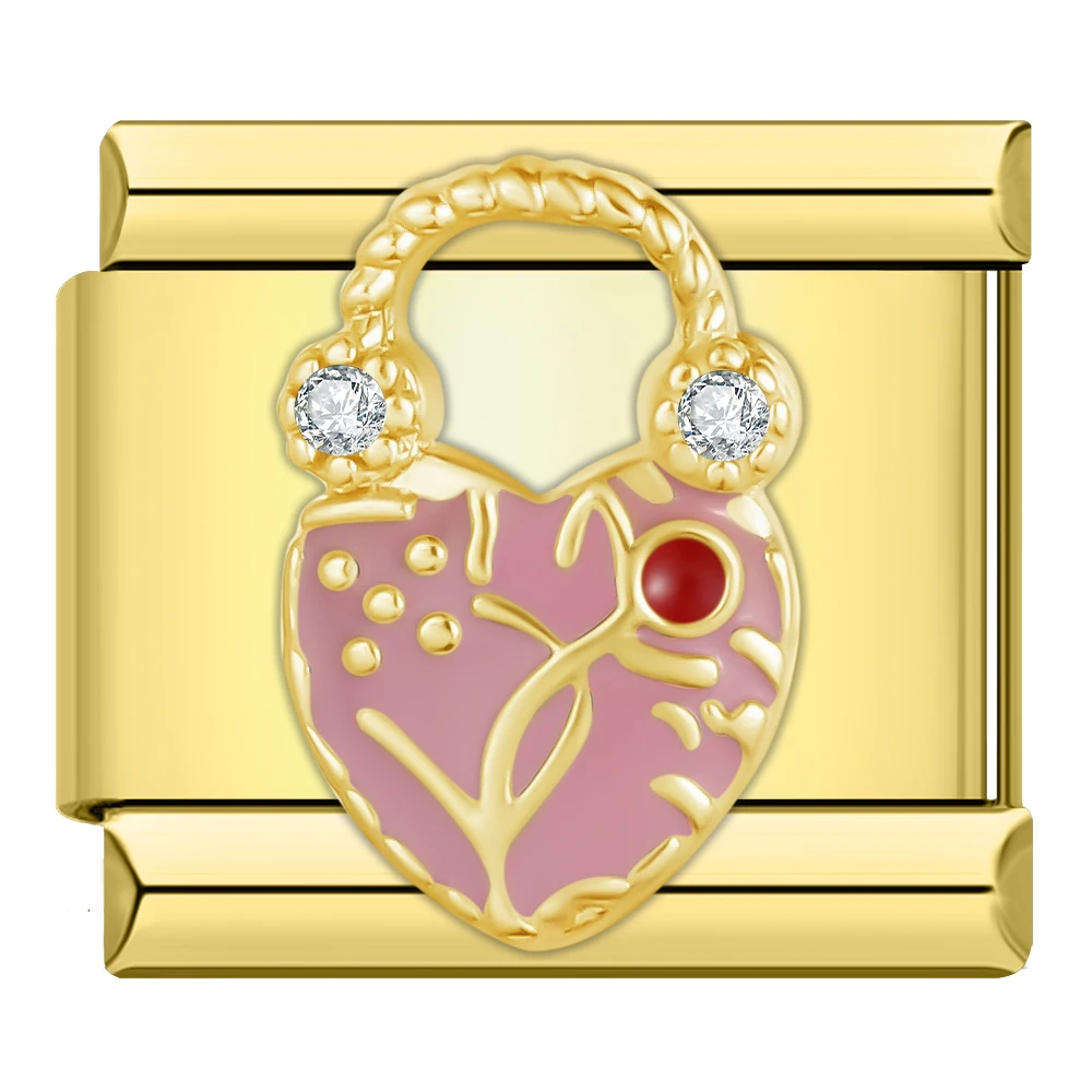 Crystal and Seaside Heart Italian Charms - Image 2