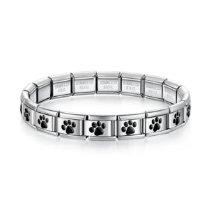 Paw Print Italian Charm Bracelet