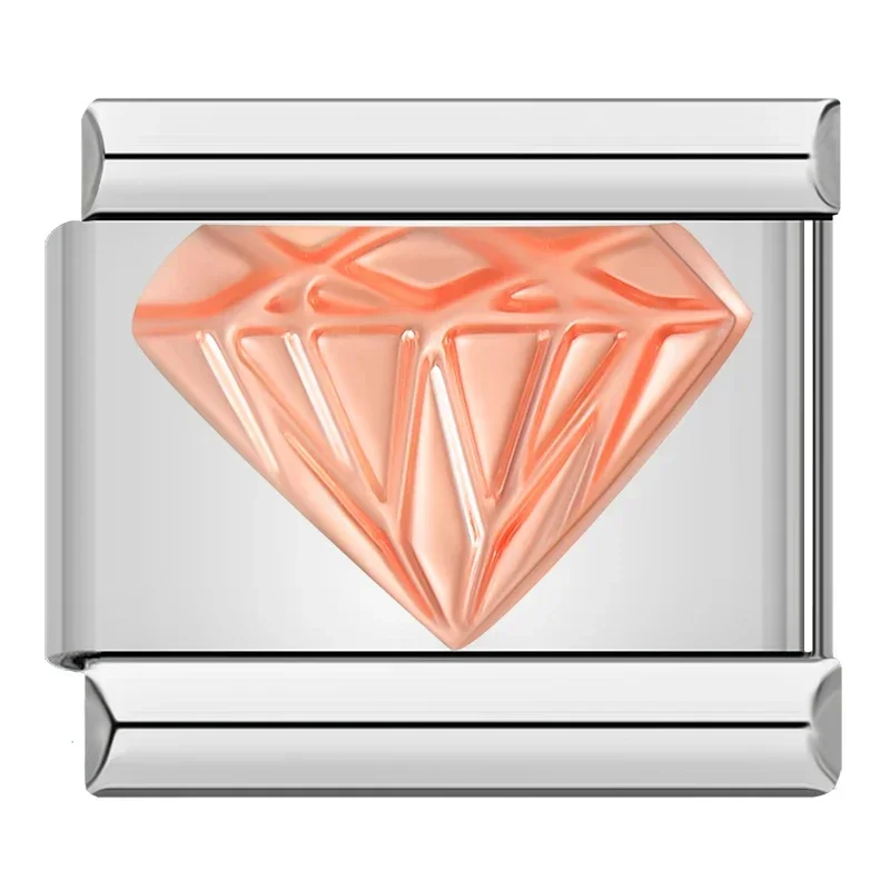 Rose Gold Angel, Mum and Key Italian Charms - Image 2