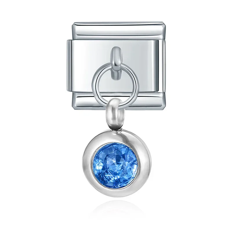 Petite Birthstone Drop Italian Charm - Image 5