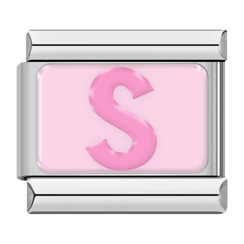 Pink Letter Italian Charms A to Z - Image 4