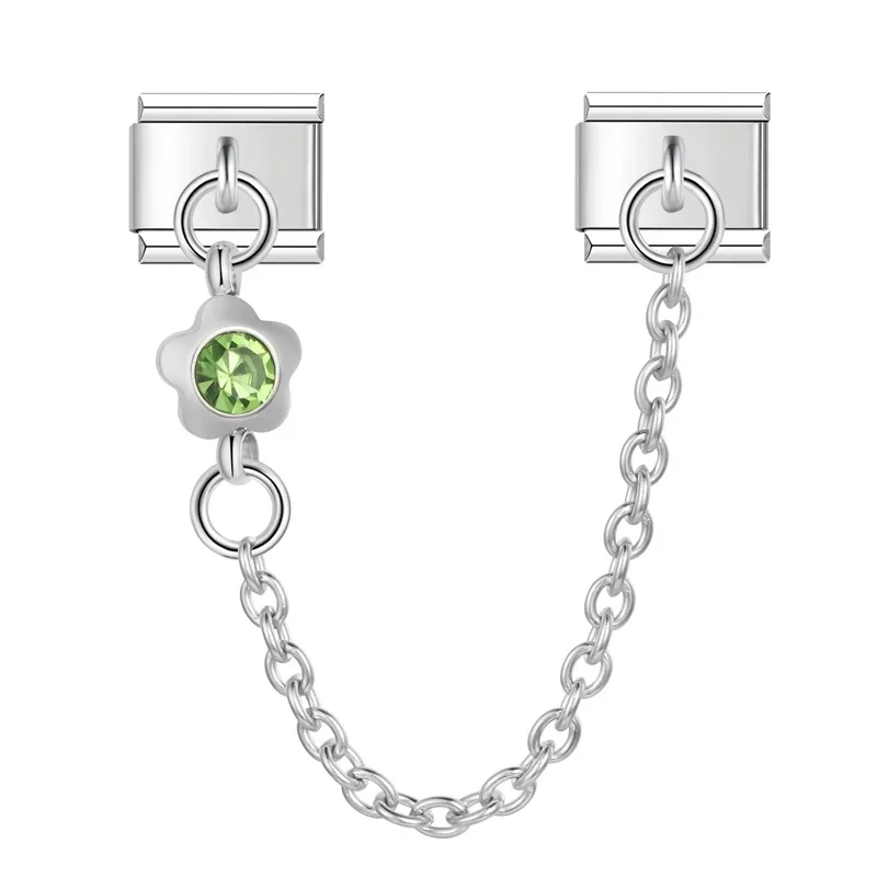 Crystal Safety Chain Italian Charms - Image 15