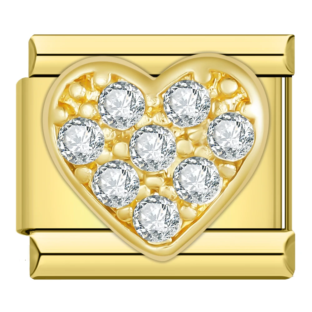 Crystal and Seaside Heart Italian Charms - Image 4