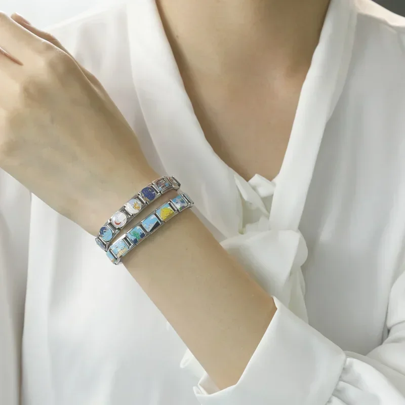 Rainbow and Night Sky Italian Charms - Image 3