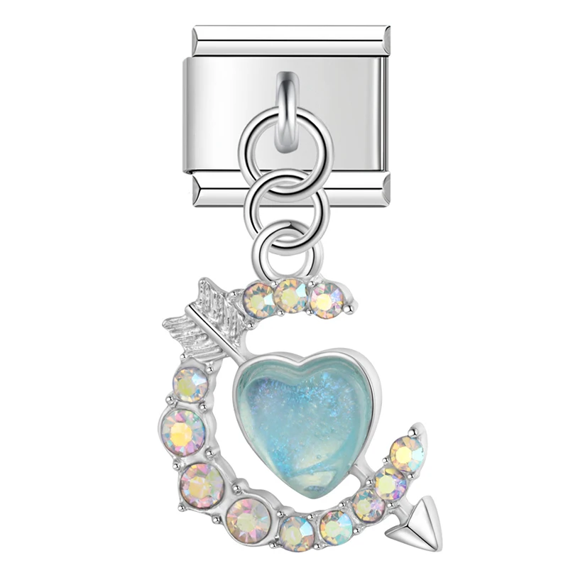 Moon, Flower and Butterfly Dangle Italian Charms - Image 12