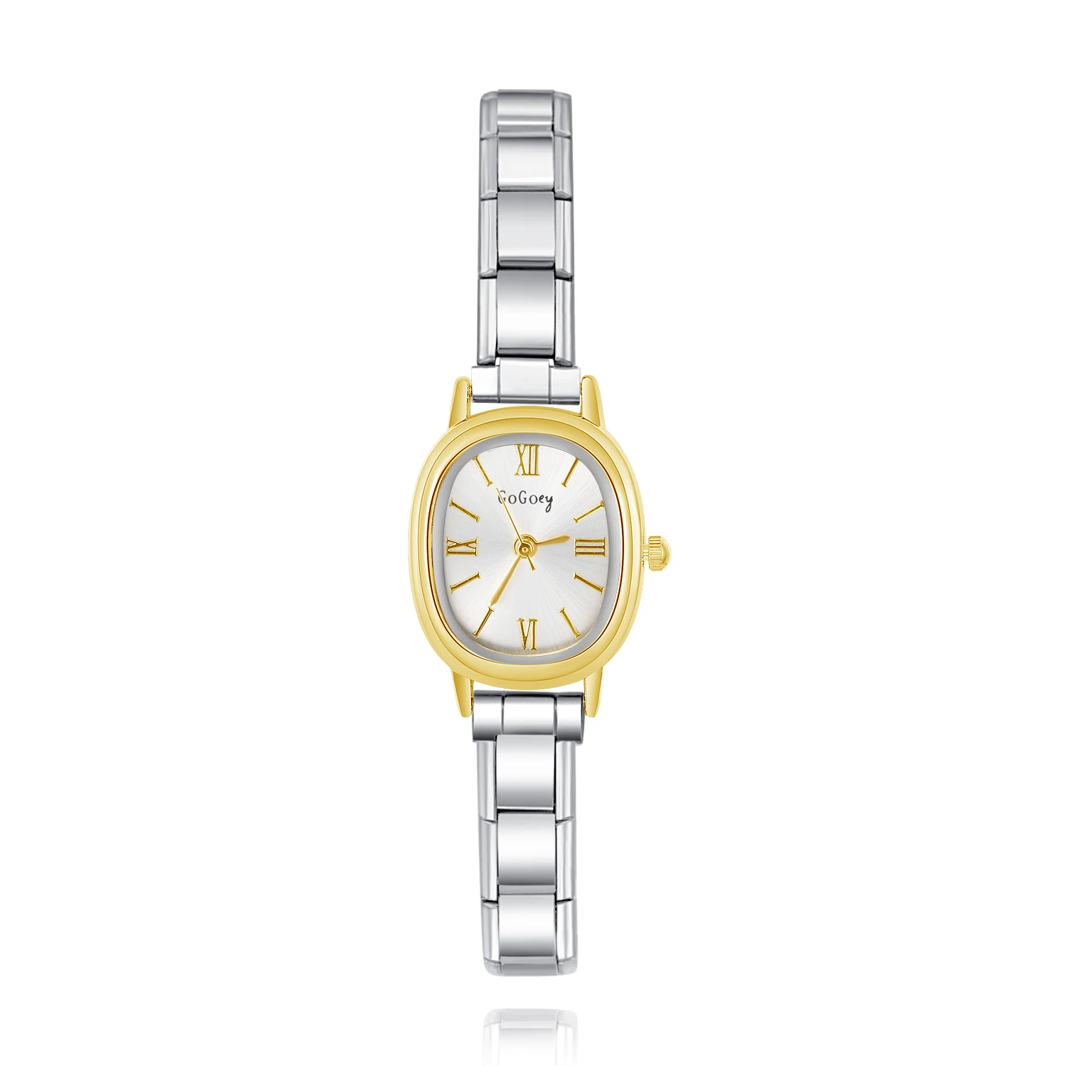 Gold Tonneau Italian Charm Watch - Image 4