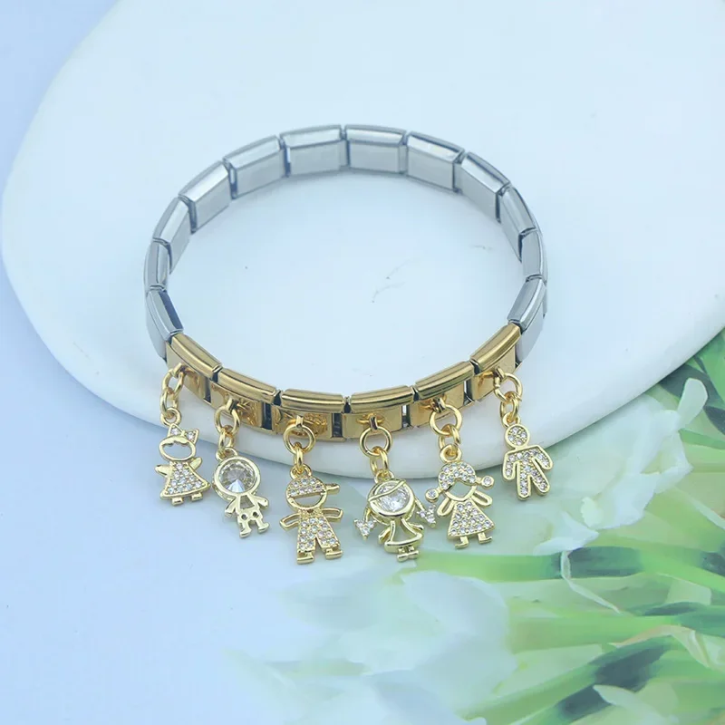 Little Boy and Girl Dangle Italian Charms - Image 3
