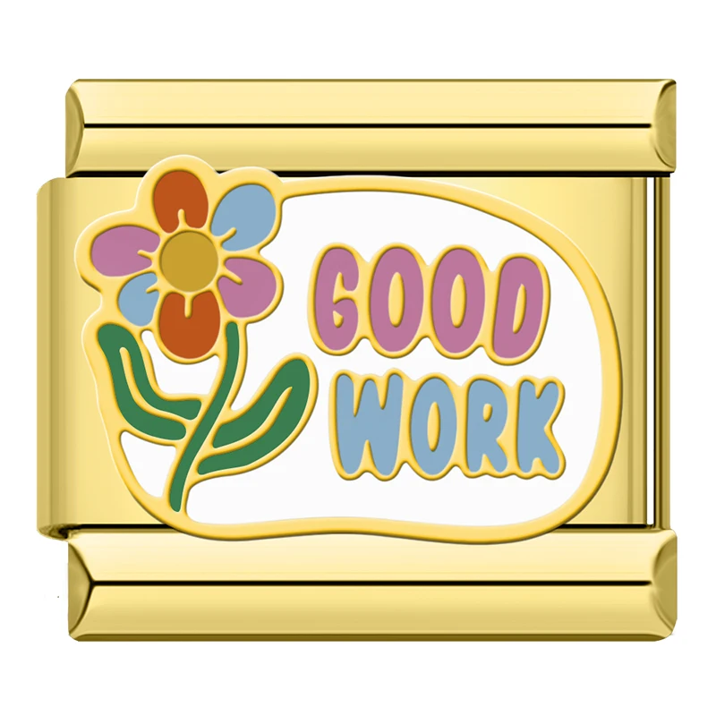 Gold Positive Message Italian Charms - Image 3
