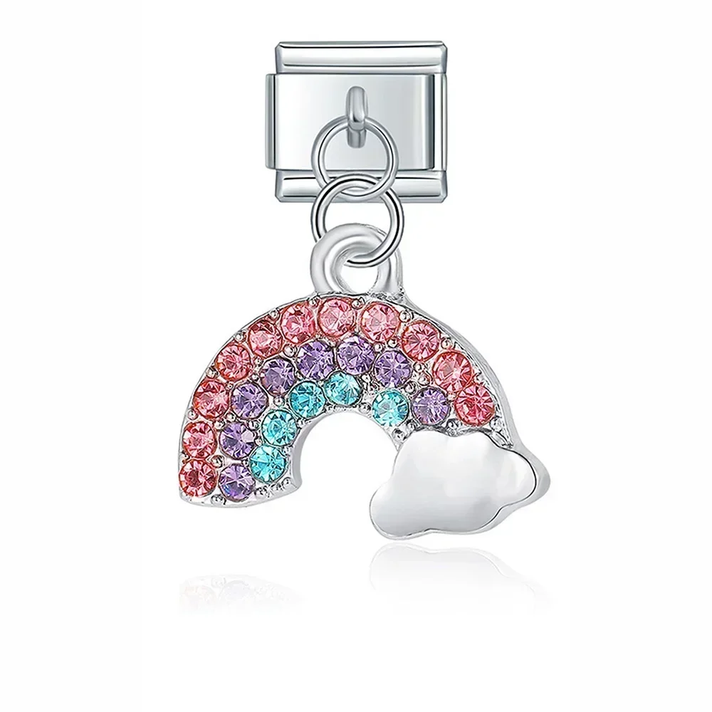 Crystal Animal and Symbol Dangle Italian Charms - Image 4
