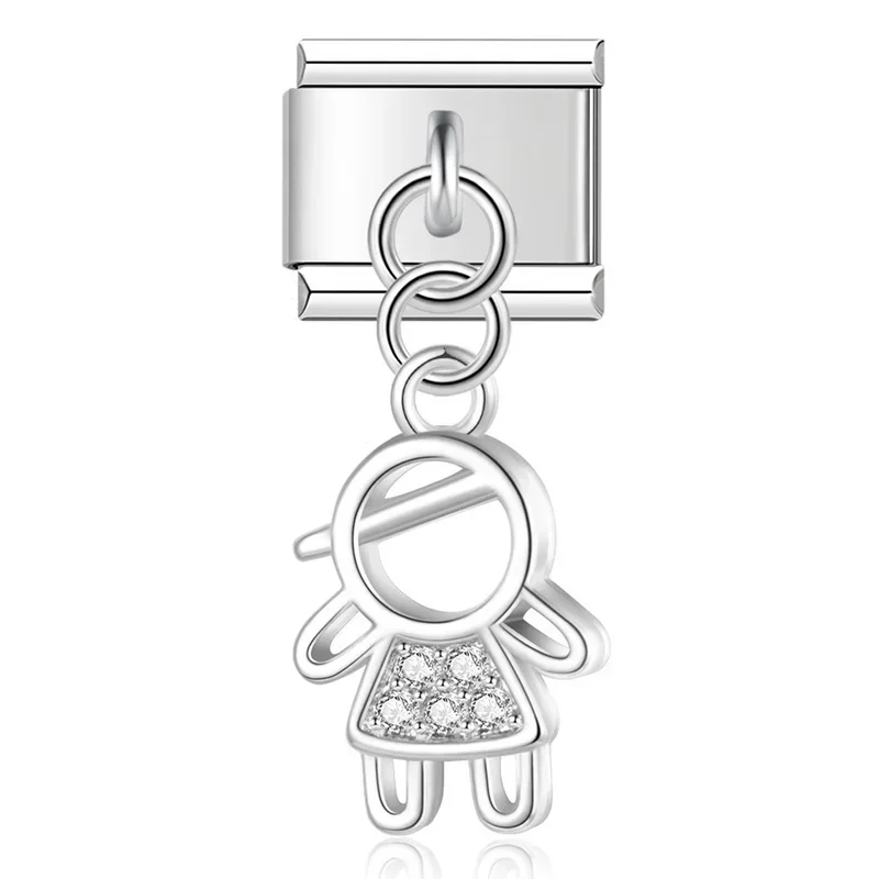 Little Boy and Girl Dangle Italian Charms - Image 22