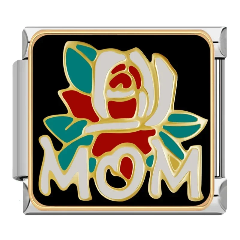 Painted Flower Italian Charms