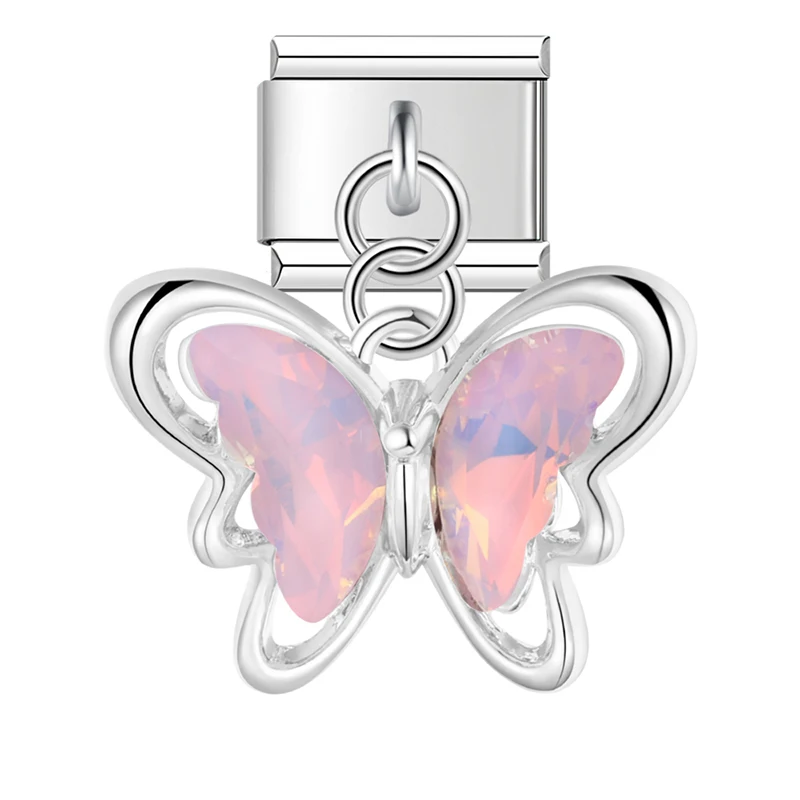 Crystal Butterfly Dangle Italian Charms - Image 8