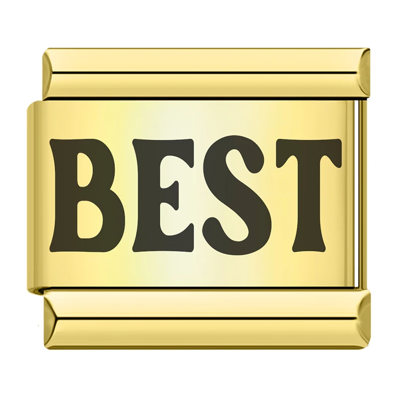 Gold Positive Word Italian Charms - Image 18