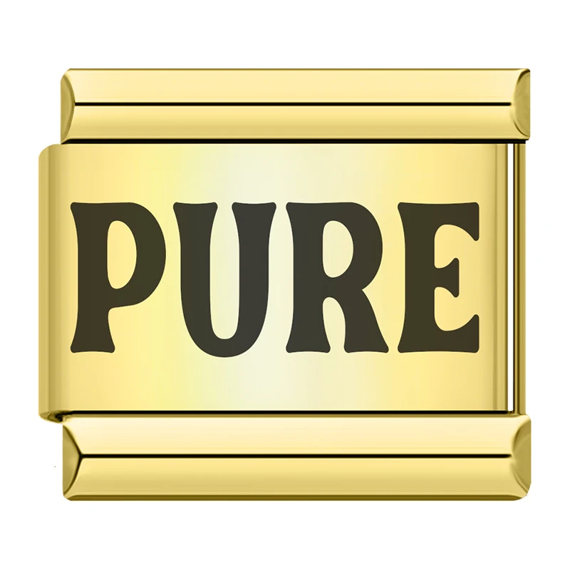 Gold Positive Word Italian Charms - Image 10