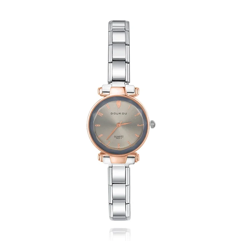 Rose Gold Round Italian Charm Watch - Image 6