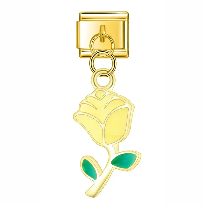 Tulip and Rose Dangle Italian Charms - Image 16