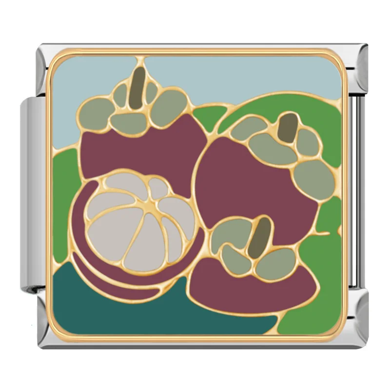 Painted Fruit and Plant Italian Charms - Image 19