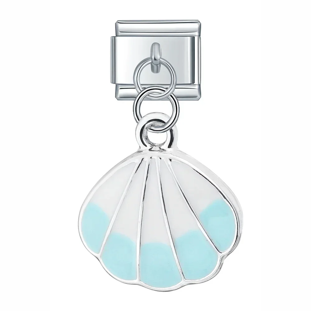Seashell and Pearl Dangle Italian Charms - Image 8