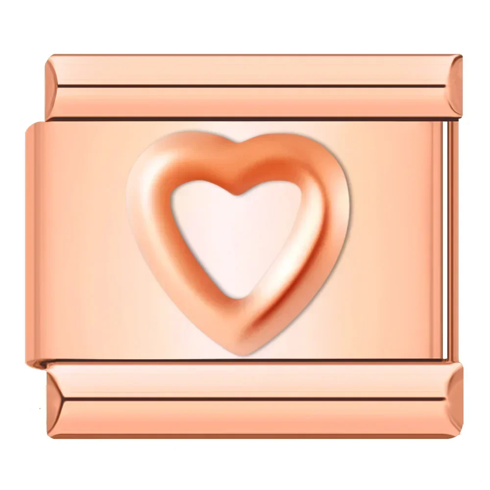 Engraved Heart, Cross and Butterfly Italian Charms - Image 21