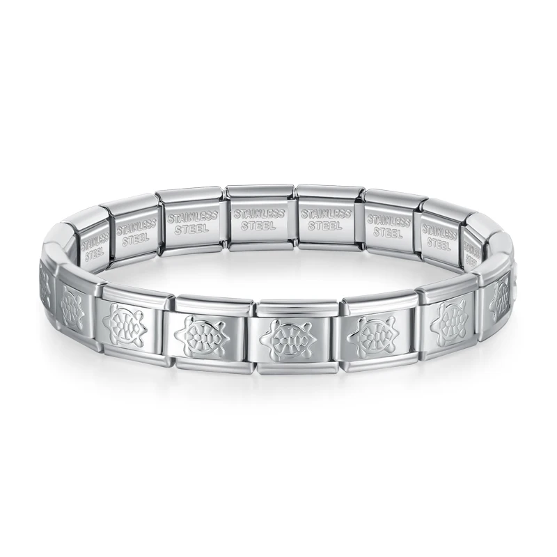 Moon, Flower and Paw Italian Charm Bracelet - Image 2