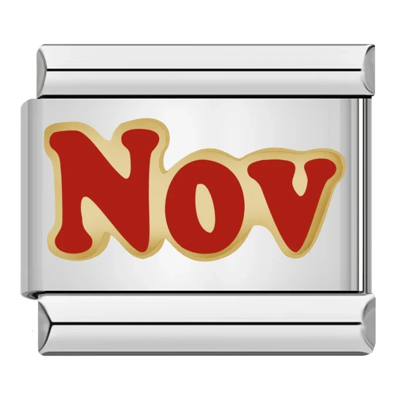 Red Month Name Italian Charm - Image 4