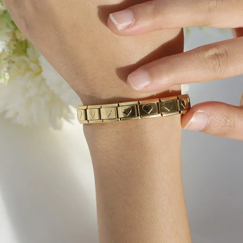 Romantic Heart Italian Charm Bracelet - Image 3