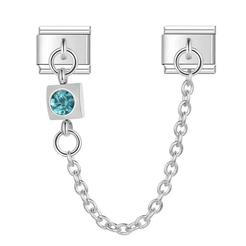 Crystal Safety Chain Italian Charms - Image 8