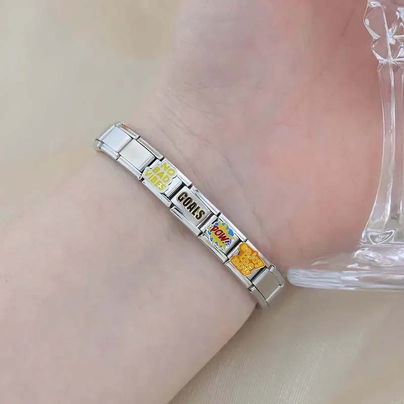 Retro Slogan Italian Charms