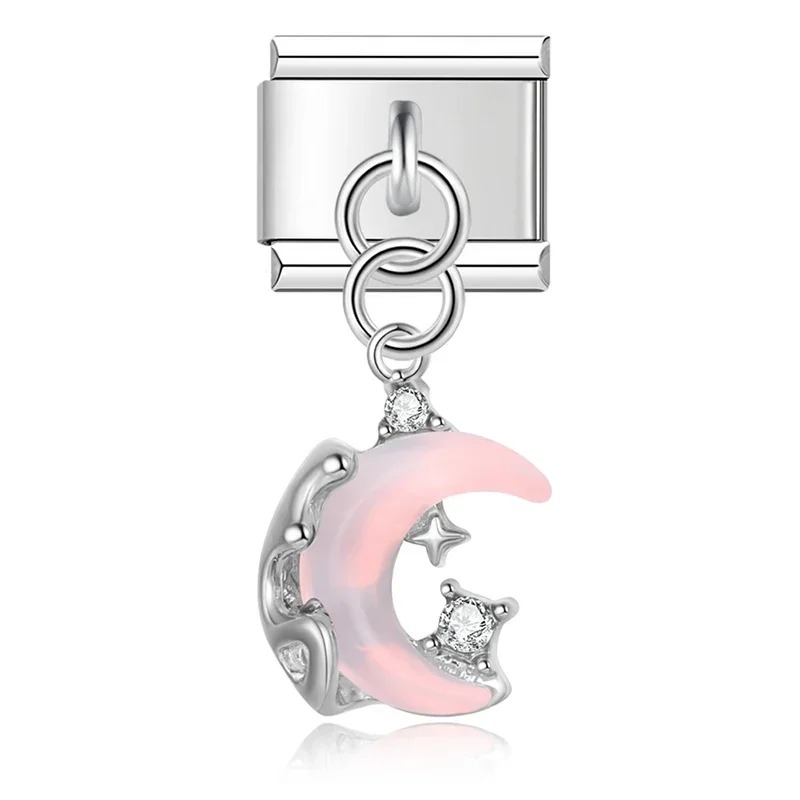 Cross, Pearl and Crystal Dangle Italian Charms - Image 17