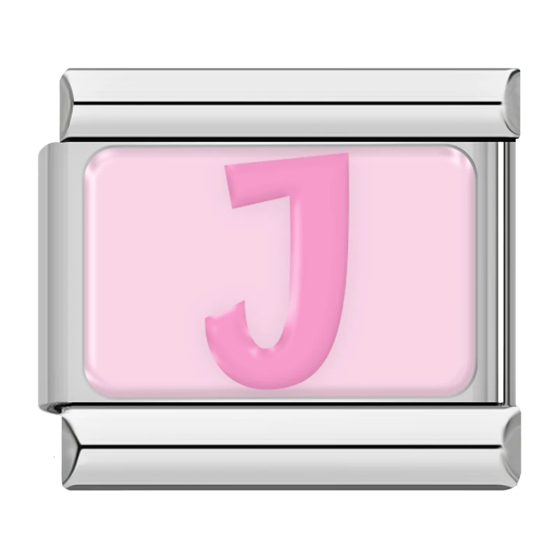 Pink Letter Italian Charms A to Z - Image 18