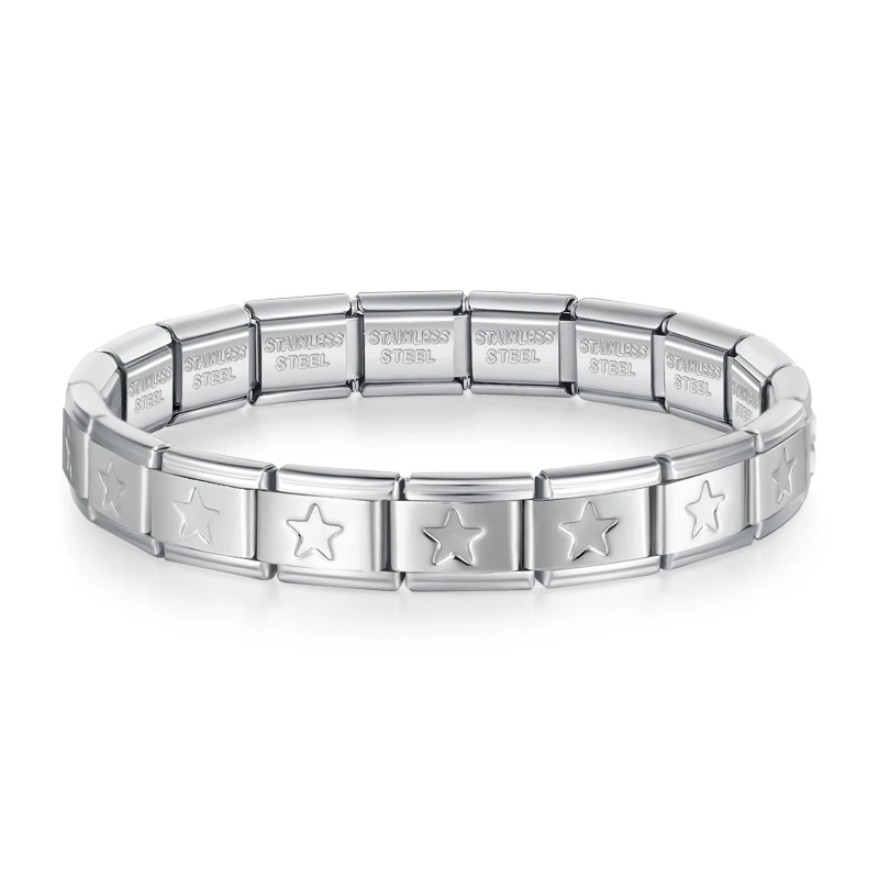 Moon, Flower and Paw Italian Charm Bracelet - Image 5