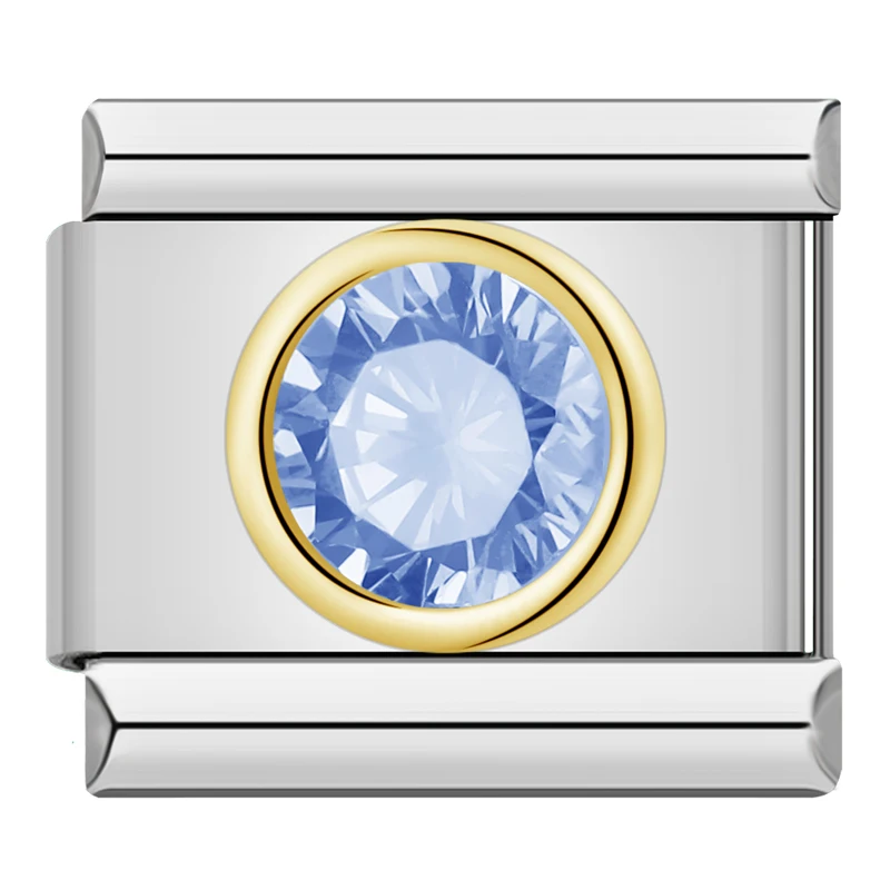Birthstone Crystal Solitaire Italian Charms - Image 7