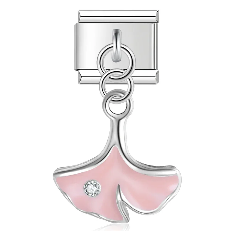 Moustache, Daisy and Ginkgo Dangle Italian Charms - Image 11