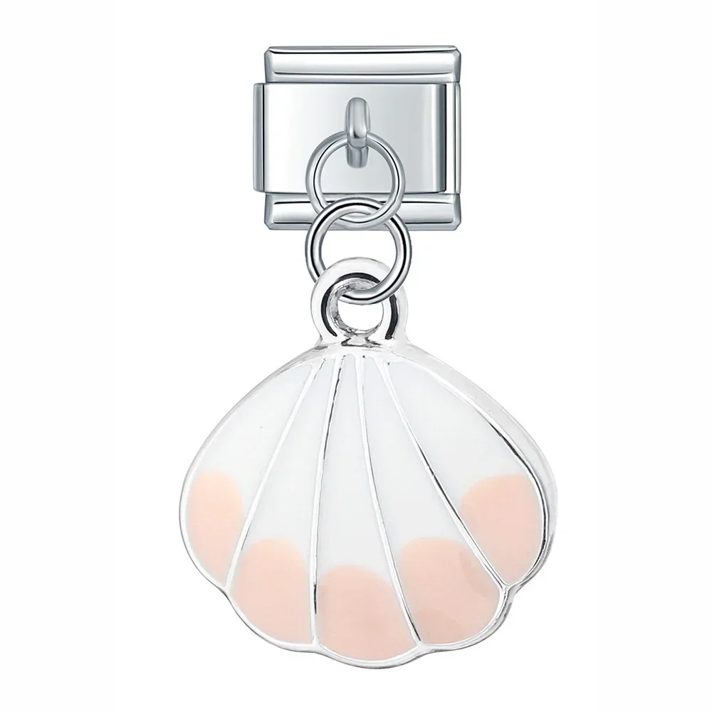 Seashell and Pearl Dangle Italian Charms - Image 6