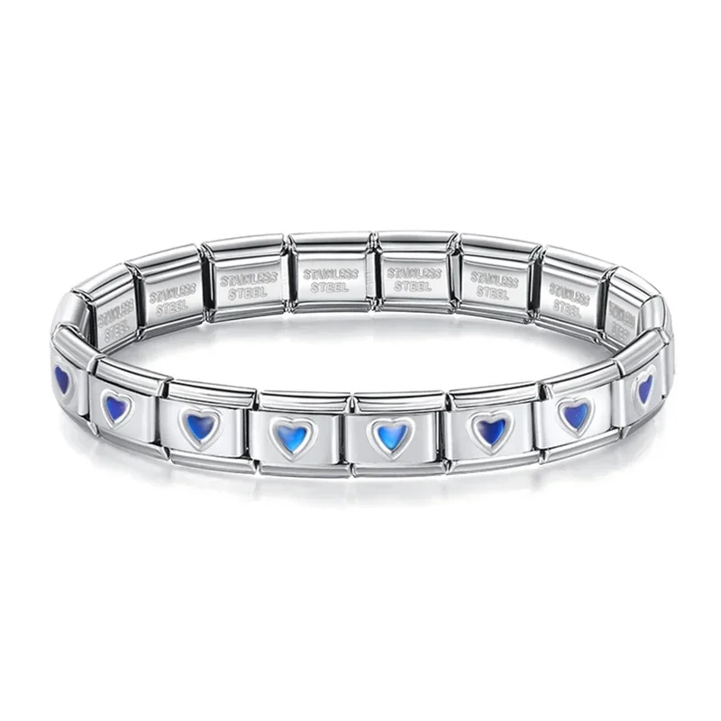 Blue Heart and Star Italian Charm Bracelet - Image 7
