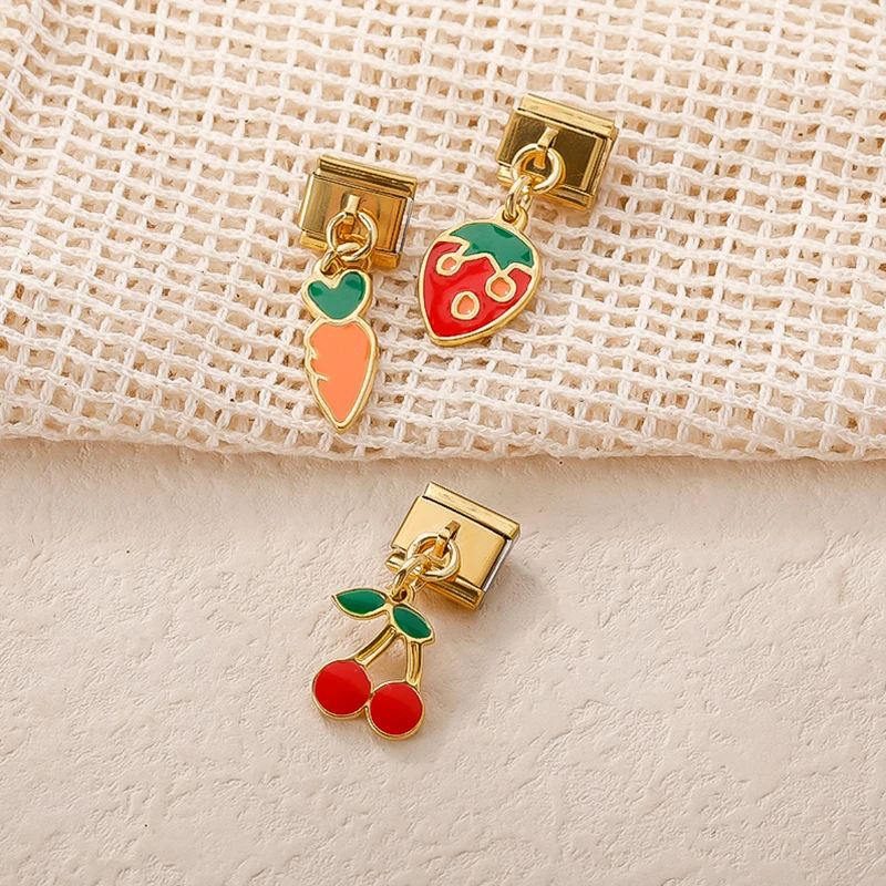 Fruit Dangle Gold Italian Charms - Image 2
