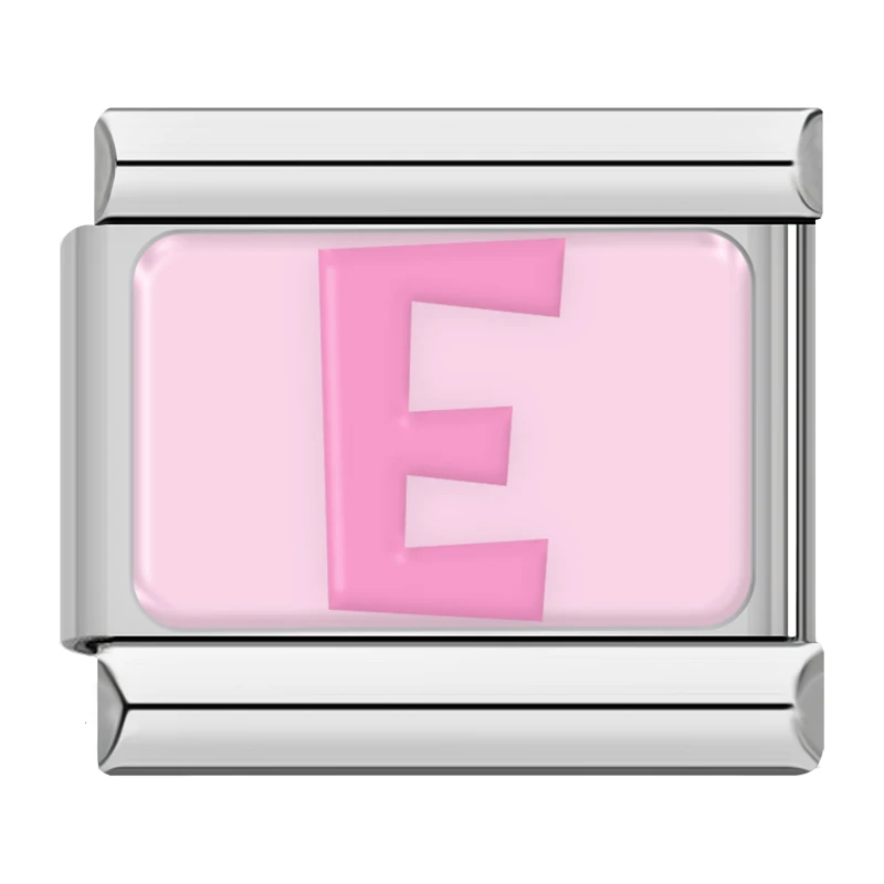 Pink Letter Italian Charms A to Z - Image 15