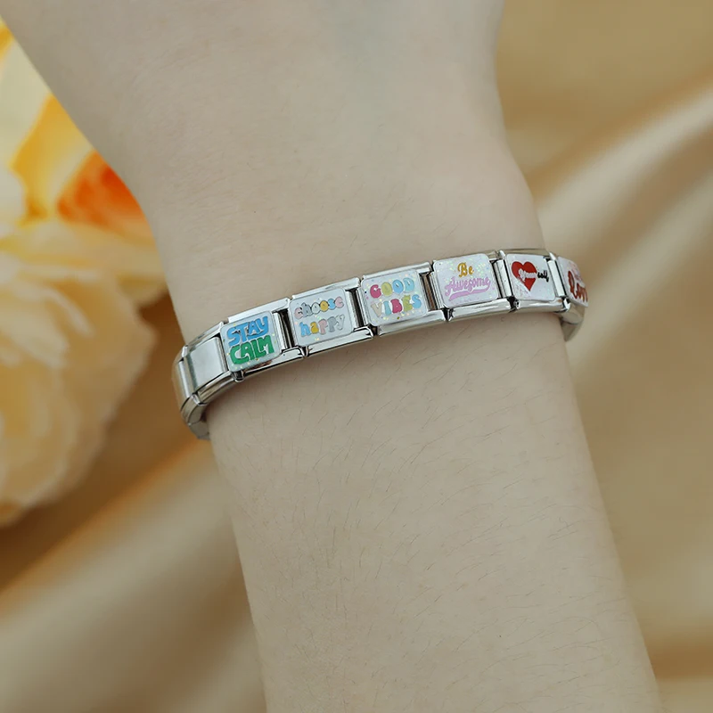 Happy Quote and Love Italian Charms - Image 3