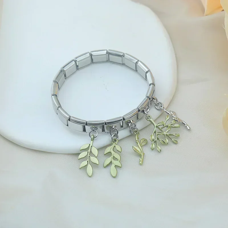 Leaf and Botanical Dangle Italian Charms - Image 3