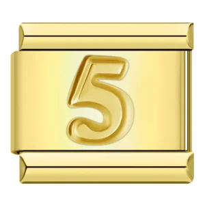 Gold Number Italian Charms 0 to 9
