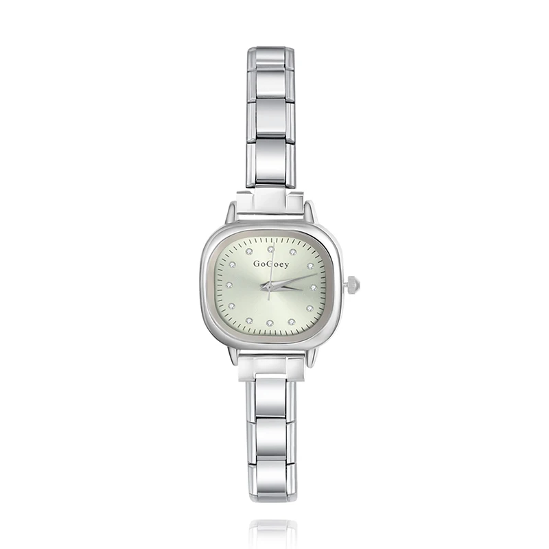 Crystal Cushion Italian Charm Watch - Image 6
