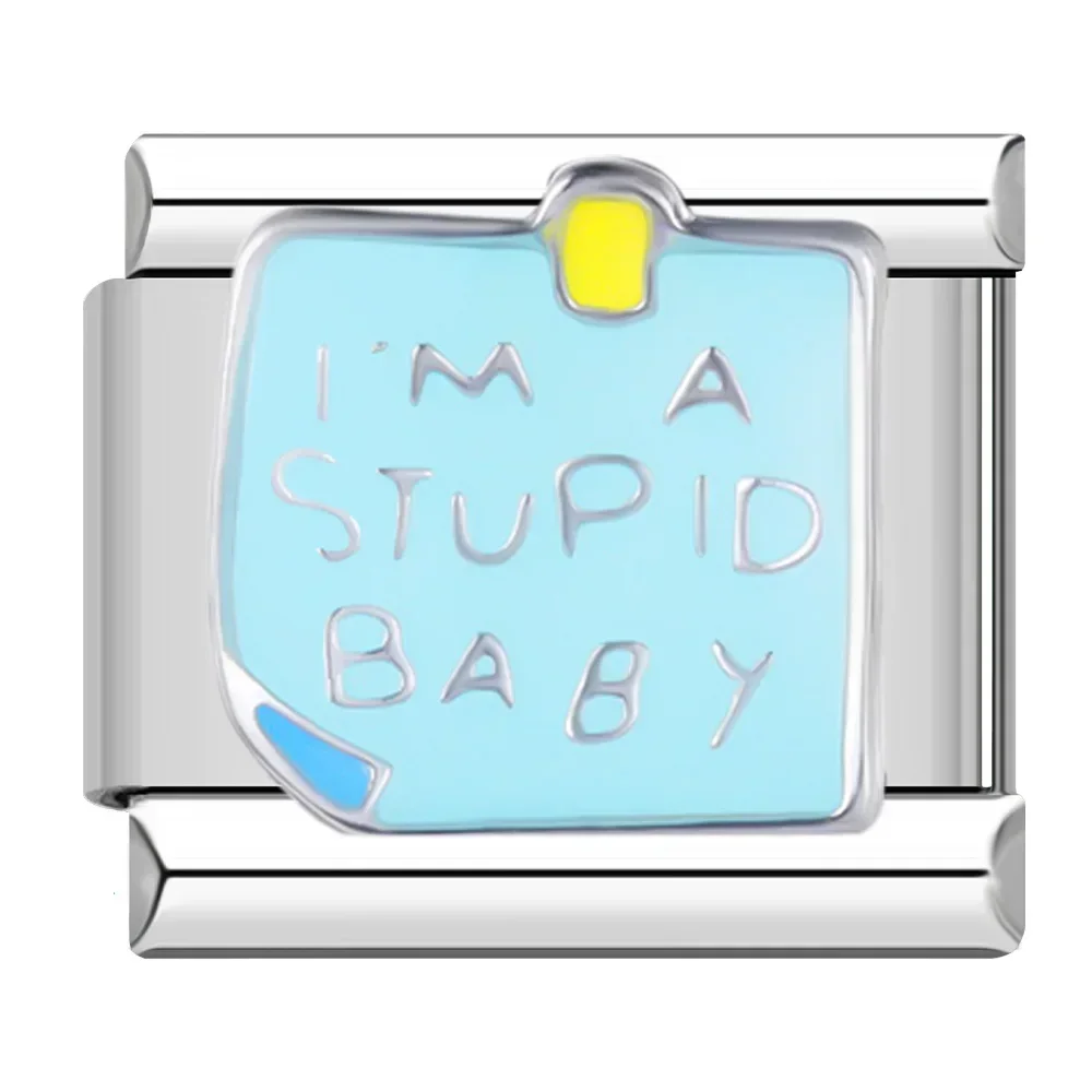 Retro Cartoon and Fun Word Italian Charms - Image 27