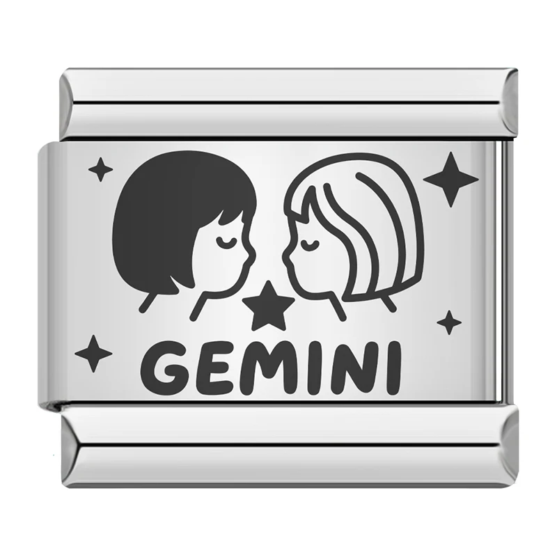 Zodiac Sign Engraved Italian Charms - Image 7