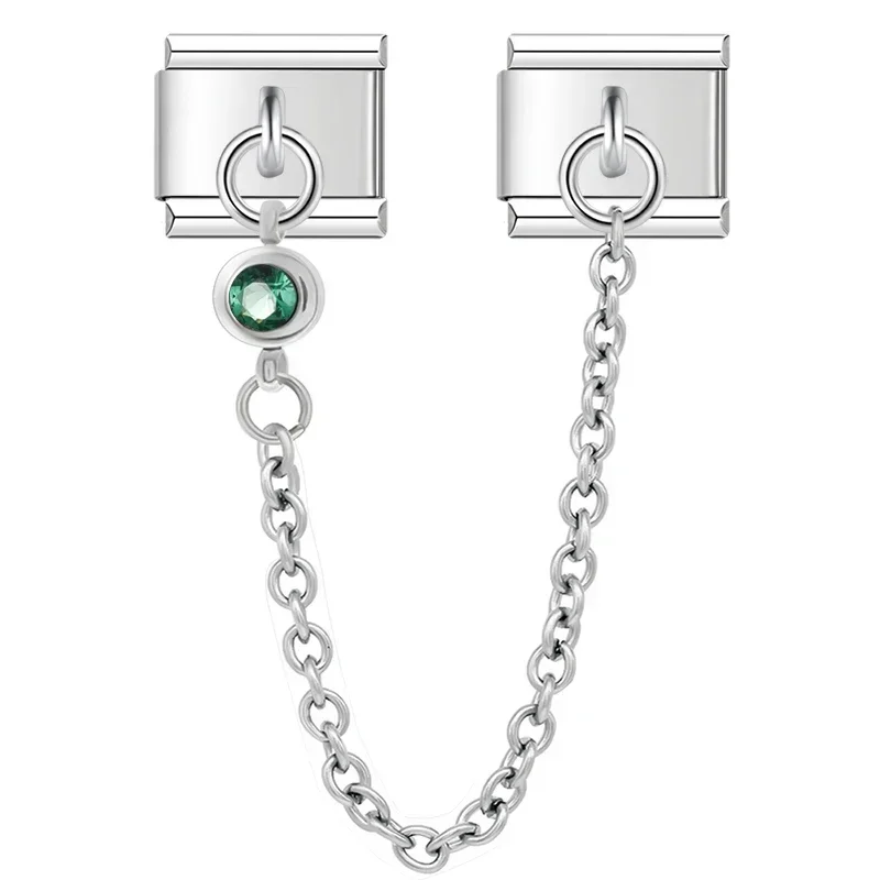 Crystal Safety Chain Italian Charms - Image 28