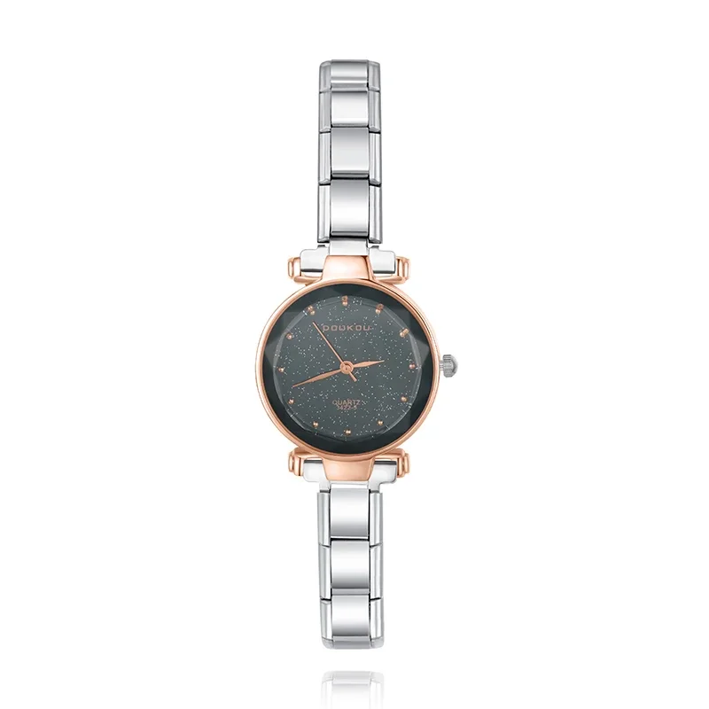 Rose Gold Round Italian Charm Watch - Image 4