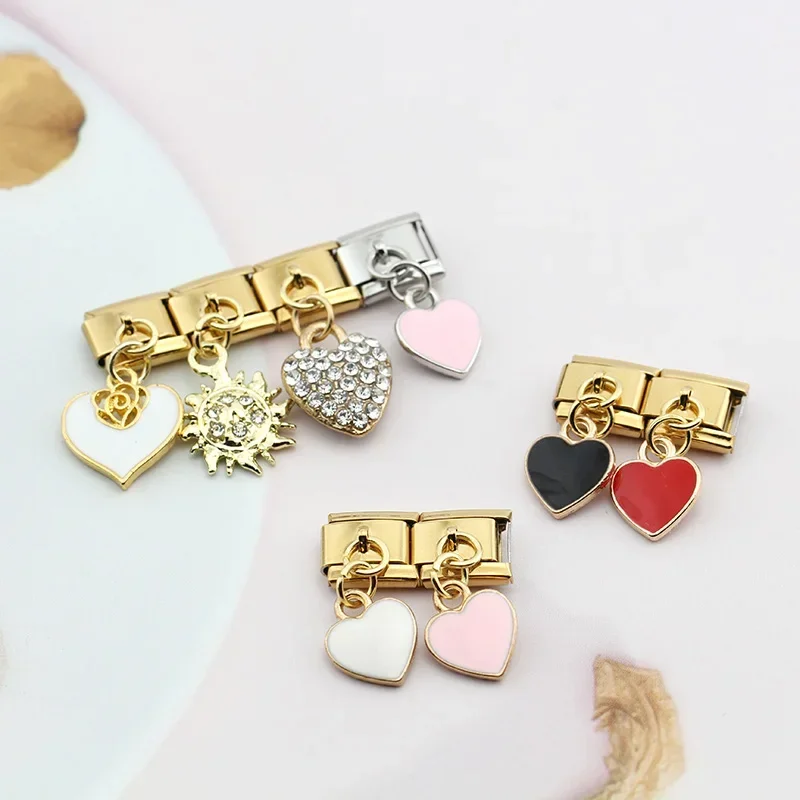Heart and Sun Dangle Italian Charms