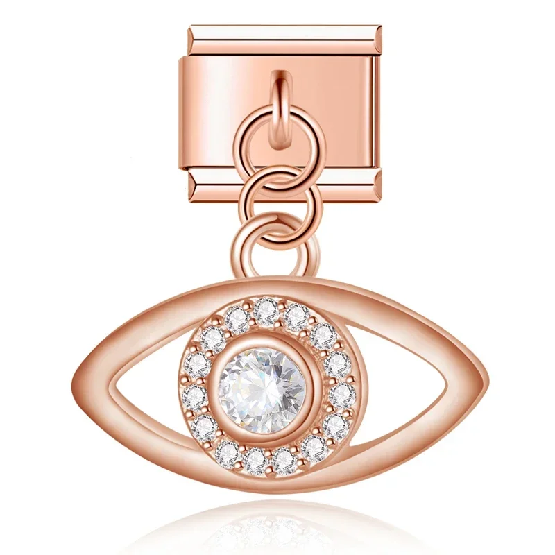 Evil Eye, Butterfly and Moon Dangle Italian Charms - Image 11