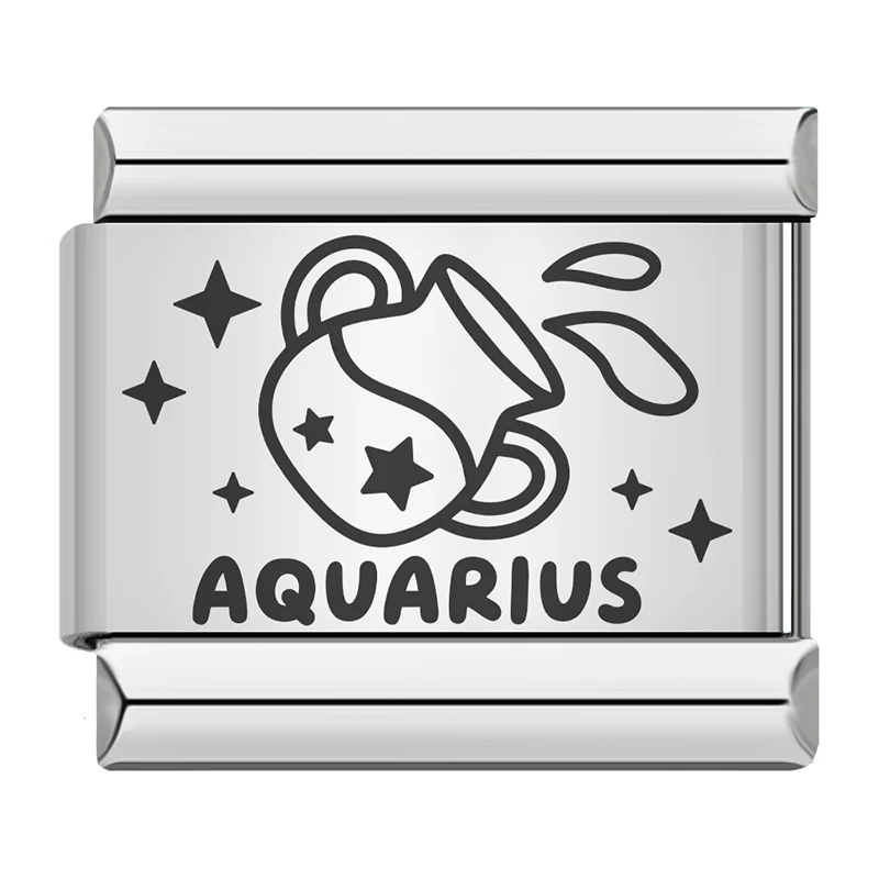 Zodiac Sign Engraved Italian Charms - Image 12